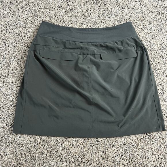 Athleta Soho Skort Size 4 Olive Green Pull On Waist Hiking Outdoor Casual - Picture 2 of 6